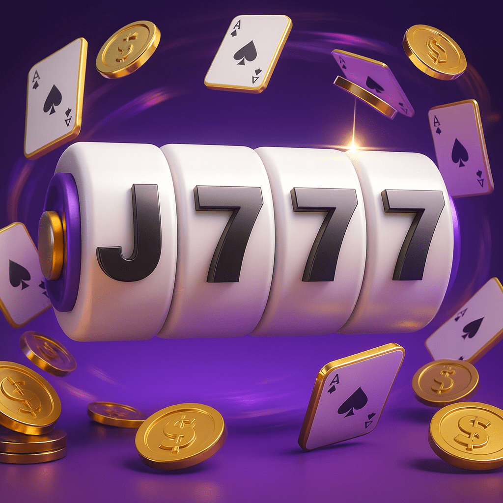 J777 game daily bonus screen showing free spins and coin reward